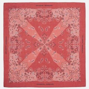 OFF WHITE BANDANA in RED PAISLEY UNISEX